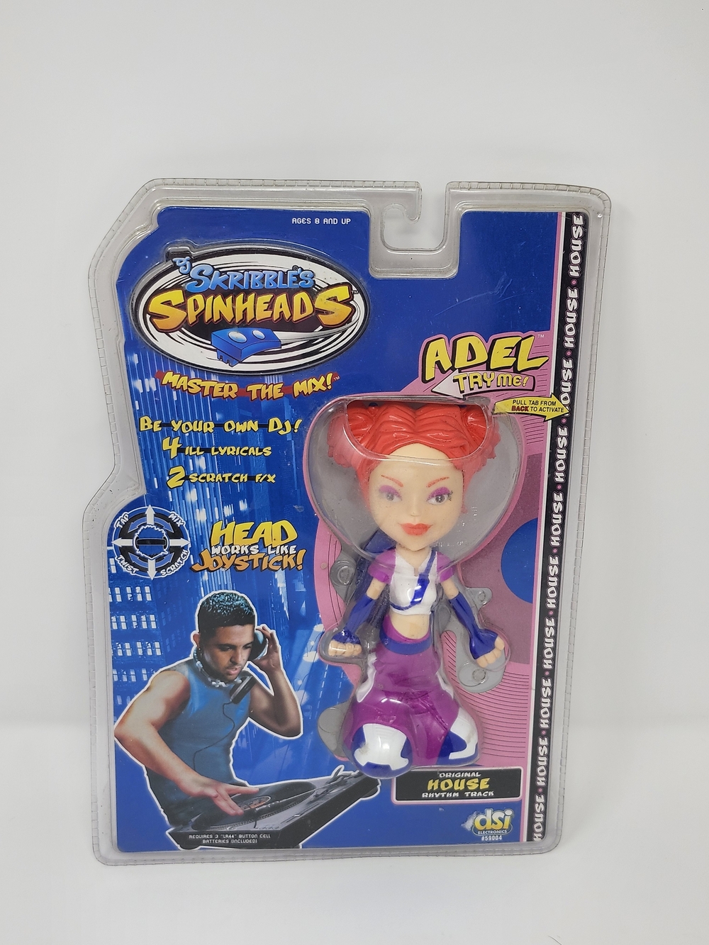 Skribbles Spinheads "Adel" Red Hair DJ Figure NIB